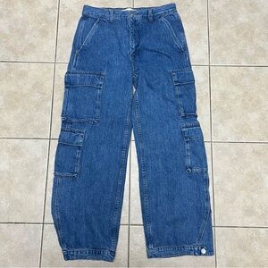 Denim Forum Aritzia Women's The 90's Millie Hi-Rise Cargo Jeans Size 29 Baggy